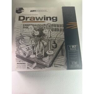 Spicebox ArtSchool Drawing Kit Complete Art Set with Instruction Book and Paints